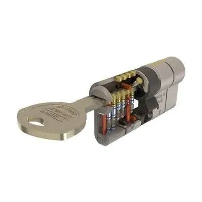 Cilindro de seguridad antibumping con sus llaves para el cambio de bombín
